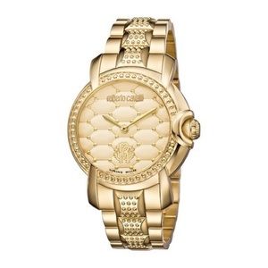 Roberto Cavalli by Franck Muller gold watch